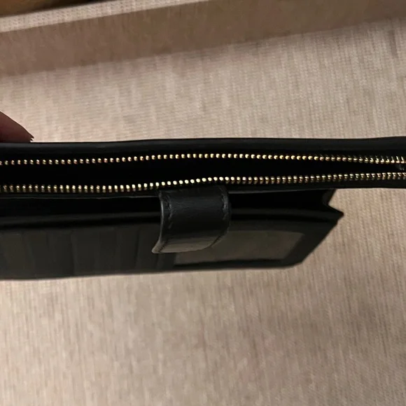 Coach Black Leather Wallet with Gold Accent - Picture 15 of 15
